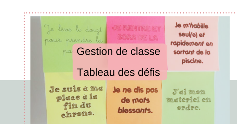 Lire la suite à propos de l’article Le tableau des défis